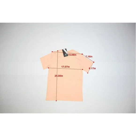 Converse Womens Peach Slim Fit Short Sleeve Shoe Let's Grow Graphic T-Shirt M - Picture 4 of 9